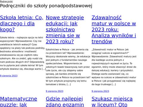 Podreczniki-gimnazjum.com.pl - lektury