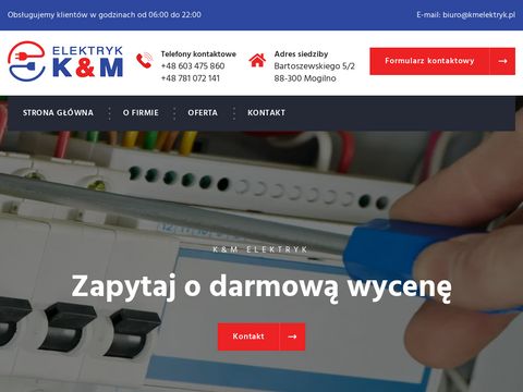 Kmelektryk.pl - kompleksowe usługi elektryczne