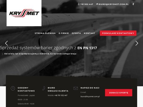 Krysmet.com.pl sprzedaż systemów barier ochronnych