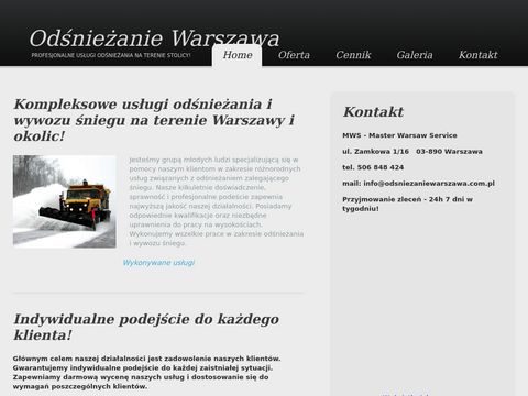 Master Warsaw Service - odśnieżanie dachów