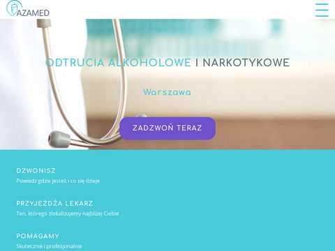 Odtrucia alkoholowe w klinice Azamed, Warszawa
