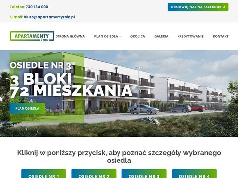 Apartamentyznin.pl nowe osiedle mieszkań