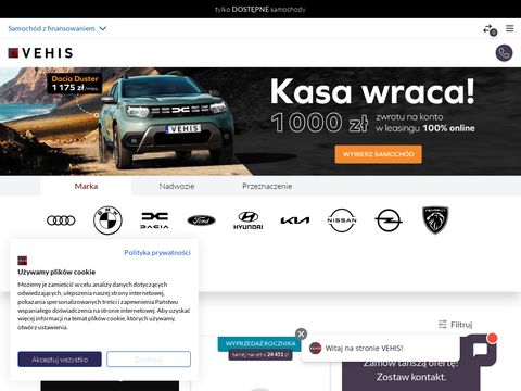 Vehis.pl - leasing samochodów nowych