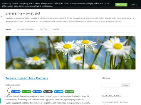Zielarenka.pl blog o ziołach, ziołolecznictwo
