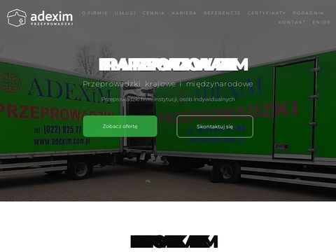 Adexim.com.pl przeprowadzki Warszawa