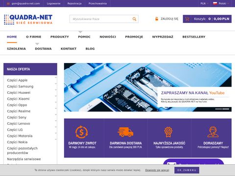Gsm.quadra-net.pl - wyświetlacze do telefonów