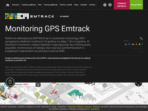 Emtrack.eu - monitoring GPS maszyn budowlanych