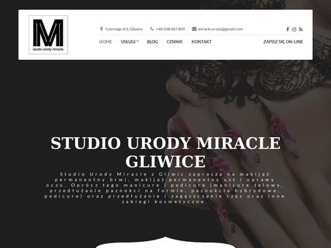 Miraclesalon.pl stylizacja paznokci Gliwice