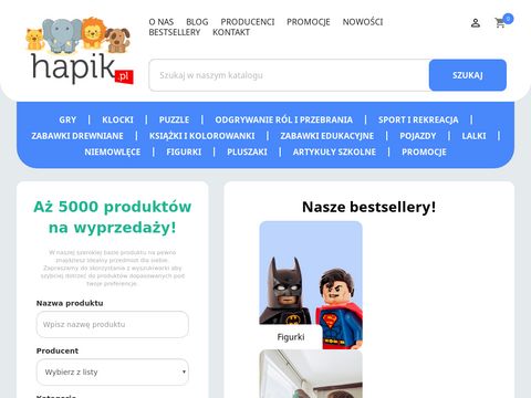Hapik.pl sklep z zabawkami dla dzieci, artykuły