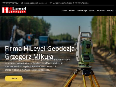 Hilevelgeodezja.pl - usługi geodezyjne Nowy Targ