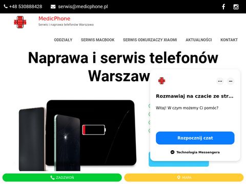 Medicphone.pl wymiana szybki w telefonie Warszawa
