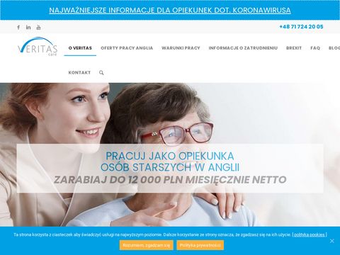 Veritas-care.pl poszukujemy opiekunki osób