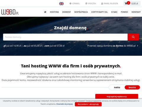 Tani dobry hosting - webd.pl