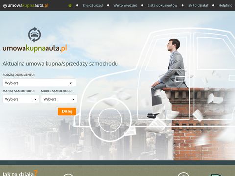 Umowakupnaauta.pl sprzedaż samochodu dokumenty